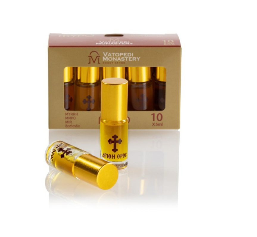 Mir de la Sfânta Mare Mănăstire Vatoped 4 ml, aroma de Chiparos - Muntele Athos