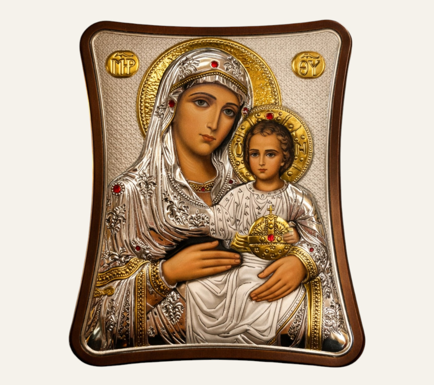 Icoana argintata Maica Domnului - Manastirea Vatopedi, Muntele Athos