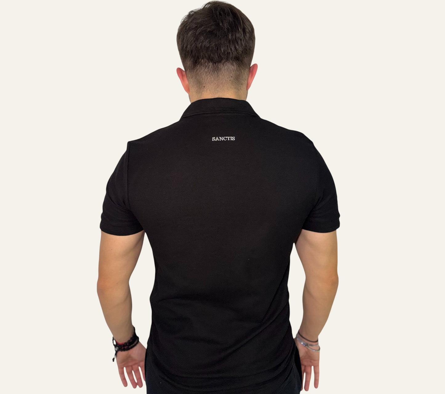 Tricou Polo maneca scurta cu broderie Sanctis