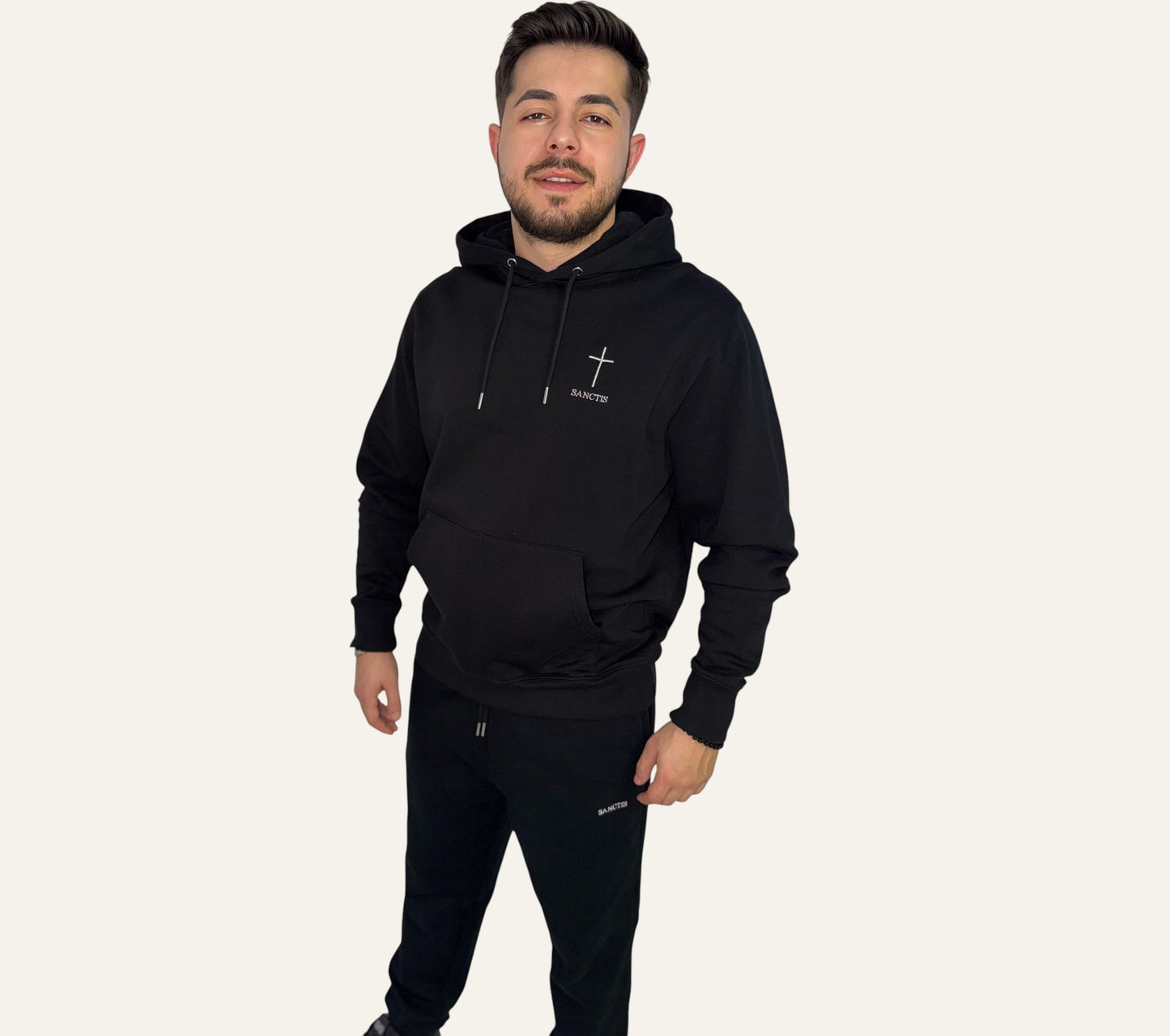 Trening cu hanorac si broderie Sanctis