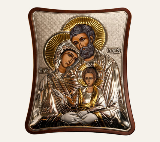 Icoana argintata  Sfanta Familie - Manastirea Vatopedi,Muntele Athos